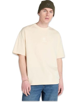 Timberland TB0A5MNT Hampthon Tonal Stack Logo Tee Krem Erkek T-Shirt