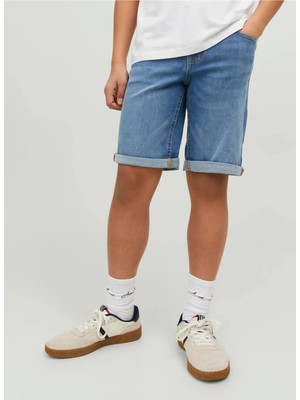 Jack & Jones Normal Bel Normal Mavi Erkek Çocuk Denim Şort 12230545