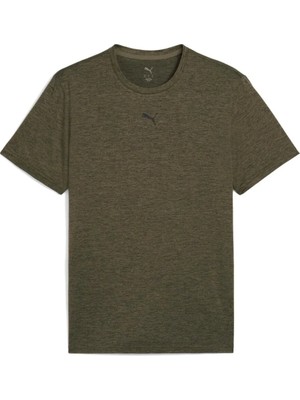 Puma Essentials Heather Cat Erkek Kahverengi Yuvarlak Yaka Tişört