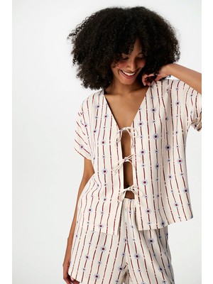 Penti Çiçekli Bliss Kısa Kollu Şort Pijama Takımı