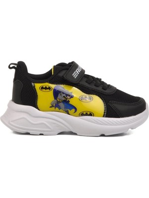 Ayakmod Siyah Sarı Fileli Cırtlı Unisex Çocuk Spor Ayakkabı Ruffon P