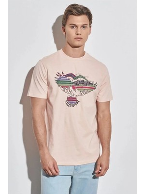 Wrangler Erkek Pembe Bisiklet Yaka Tişört
