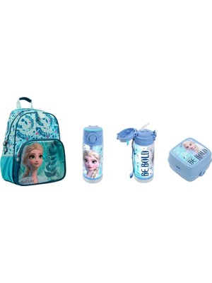 Frozen Lisanslı Ilkokul Çantası,saklama Kabı ve Matara (3 Parça)