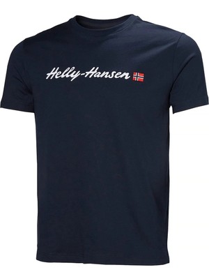 Helly Hansen Core Graphic 2.0 Erkek Lacivert Yuvarlak Yaka Tişört
