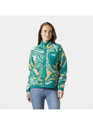 Helly Hansen Polar Imperial Printed Pile Snap Kadın Dik Yaka Ceket