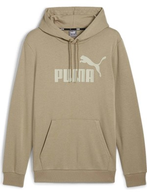 Puma Ess Big Logo Erkek Bej Kapüşonlu Hoodie