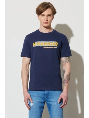 Wrangler Erkek Lacivert Bisiklet Yaka Tişört
