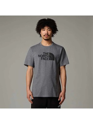 The North Face Easy Erkek Gri Yuvarlak Yaka Tişört