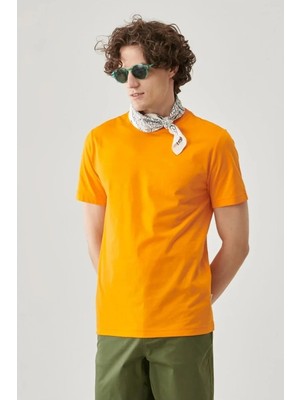 Lee Lightweight Erkek Turuncu Bisiklet Yaka Tişört