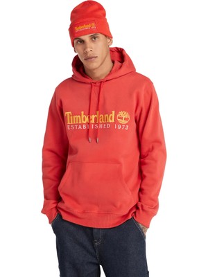Timberland Ls 50TH Anniversary Est. 1973 Erkek Turuncu Kapüşonlu Sweatshirt