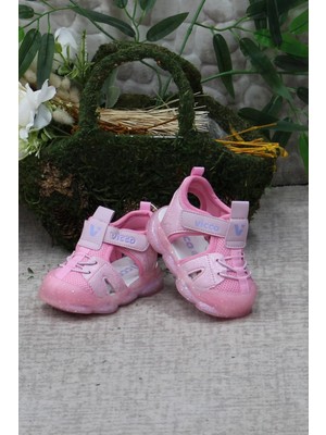 Vicco 321.E24Y.211 Monrovia Pembe Rahat Esnek Işıklı Kız Çocuk Sandalet