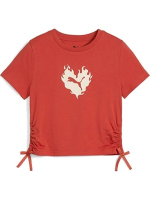 Puma Red Fire Kıds+Gırls K.kol Tshırt Kadın T-Shirt