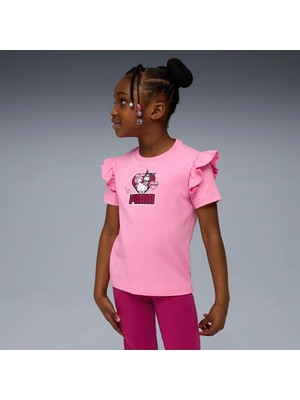 Puma x Hk&fr Ruffle Kız Çocuk Pembe Tişört