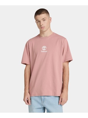 Timberland Print Stack Logo Short Sleeve Tee Erkek Pembe Tshirt TB0A6WWTR851