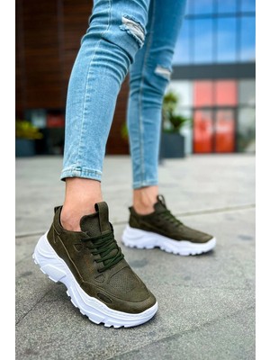 Chekich CH089 Cbt Low Top Lace Up Erkek Ayakkabı Hakı