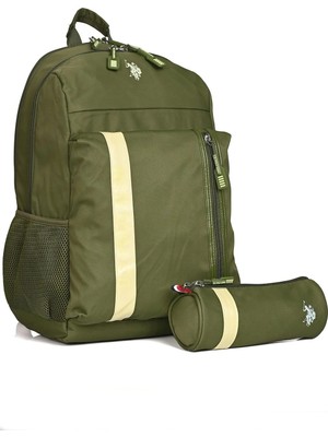 U.S. Polo Assn. Unisex Okul Sırt Çantası + Kalemlik Set – PLCAN24361 Yeşil