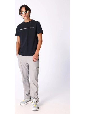 Discovery Expedition Lacivert Erkek Bisiklet Yaka Relaxed Baskılı T-Shirt D4SM-TST3266