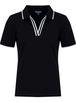 Discovery Expedition Siyah Pamuk Karışımlı Polo T-Shirt D6SL-TST3503