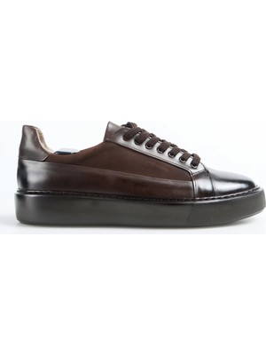 Fabrika Kahverengi Erkek Deri - Kumaş Sneaker Seka-Darren
