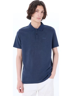 Jeep Düz Lacivert Erkek Polo T-Shirt C4SM-TST4503