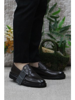 Pierre Cardin 241075 Kahve Hakiki Deri Erkek Loafer Erkek Ayakkabı