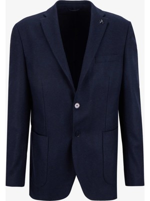Fabrika Slim Fit Lacivert Erkek Diyagonal Ceket Leka