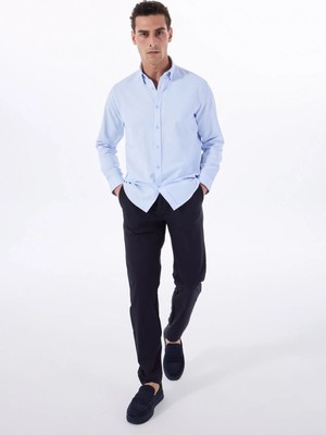 Fabrika Lacivert Erkek Slim Fit Her Yöne Esneyen Chino Pantolon F5SM-PNT 2744