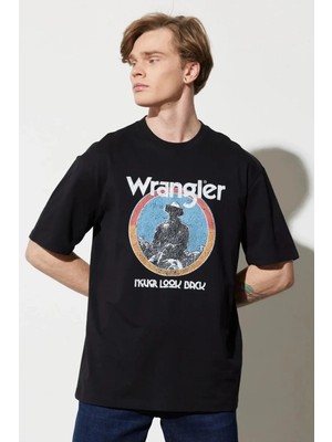 Wrangler Erkek Siyah Bisiklet Yaka Tişört