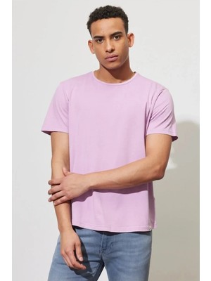 Lee Erkek Pembe Bisiklet Yaka Tişört