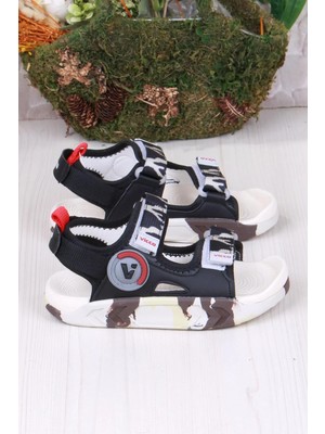 Vicco 332.P25Y.206 Siyah Tape Rahat Esnek Erkek Çocuk Sandalet