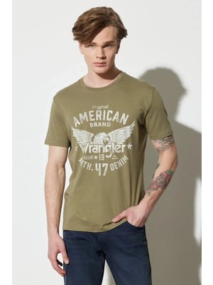 Wrangler Erkek Haki Bisiklet Yaka Tişört
