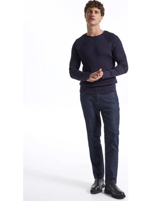 Fabrika Normal Bel Normal Paça Slim Fit Lacivert Erkek Denim Pantolon F5WM-PNT 2565