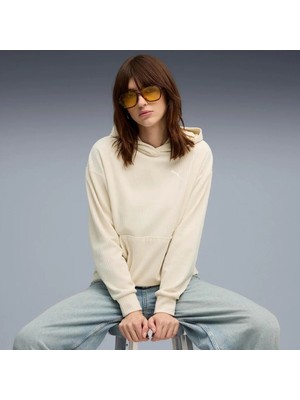 Puma Ess Elevated Velour Hoodie Kadın Sweatshırt