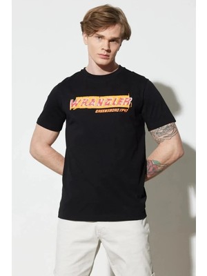 Wrangler Erkek Siyah Bisiklet Yaka Tişört