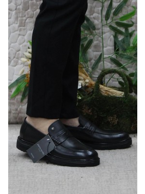 Pierre Cardin 241075 Siyah Hakiki Deri Erkek Loafer Erkek Ayakkabı