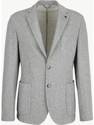 Fabrika Beyaz Erkek Slim Fit Melanj Ceket Ceka- Jersey