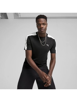 Puma T7 Erkek Siyah Yuvarlak Yaka Tişört