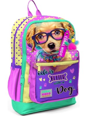 Coral High Sevimli Köpek Desenli Büyük Boy Okul Sırt Çantası 23752