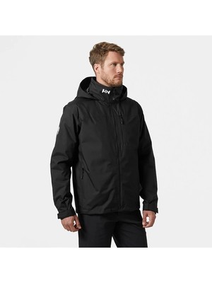 Helly Hansen Crew Hooded Midlayer 2 Erkek Siyah Kapüşonlu Mont
