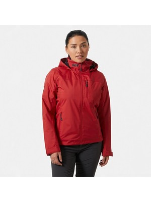 Helly Hansen Crew Hooded Midlayer 2.0 Kadın Kırmızı Kapüşonlu Mont