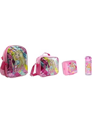 Barbie Okul Çantası Seti (4 Parça)