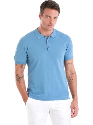 Hatemoğlu Indigo Regular Fit Düz Polo Yaka Tişört