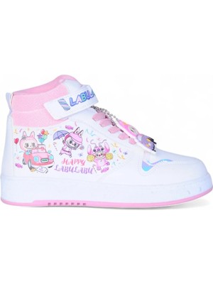 Prokids 4444 Beyaz Cırtlı Boğazlı Kız Çocuk Spor Ayakkabı