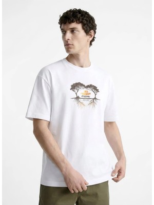 Discovery Expedition Beyaz Erkek T-Shirt D6SU-TST3100
