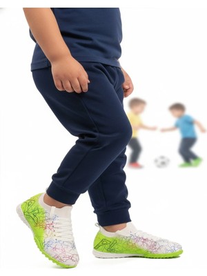 Playup Beyaz Yeşil Bilekten Çoraplı Erkek Çocuk Halı Saha Ayakkabısı FH-252-153 F