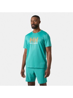 Helly Hansen Tech Graphic 2.0 Erkek Turkuaz Tişört