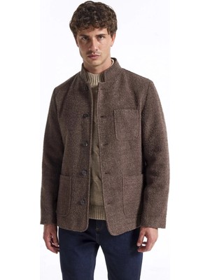 Fabrika Slim Fit Kahve Erkek Düz Ceket F5WM-CKT 2891