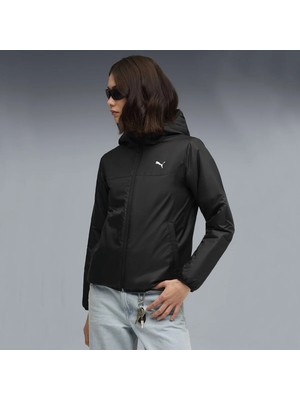 Puma Essentials Light Padded Kadın Siyah Kapüşonlu Mont