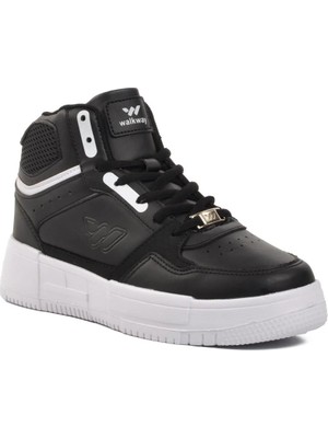Walkway Berry Hi Siyah-Beyaz Bağcıklı Unisex Hi Sneaker