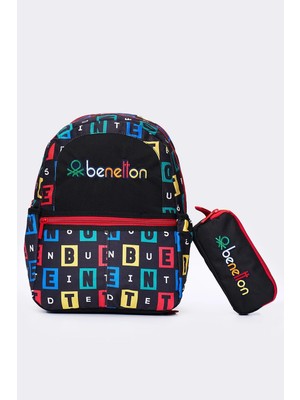 United Colors Of Benetton Erkek Çocuk 2'li Okul Seti Ilkokul Çantası ve Kalemlik Seti 13169